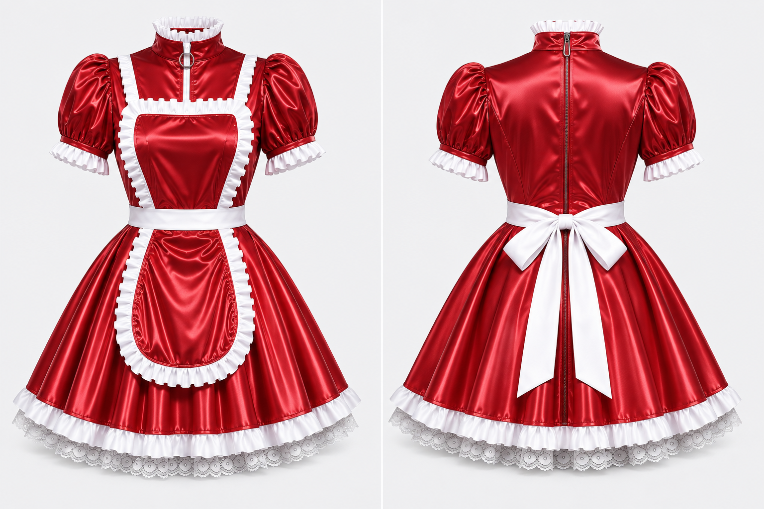 Satin - French Maid Outfit with Premium Quality