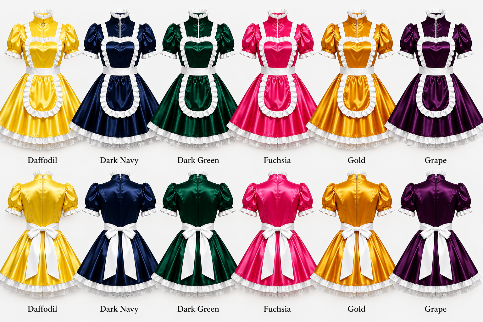 Satin - French Maid Outfit with Premium Quality