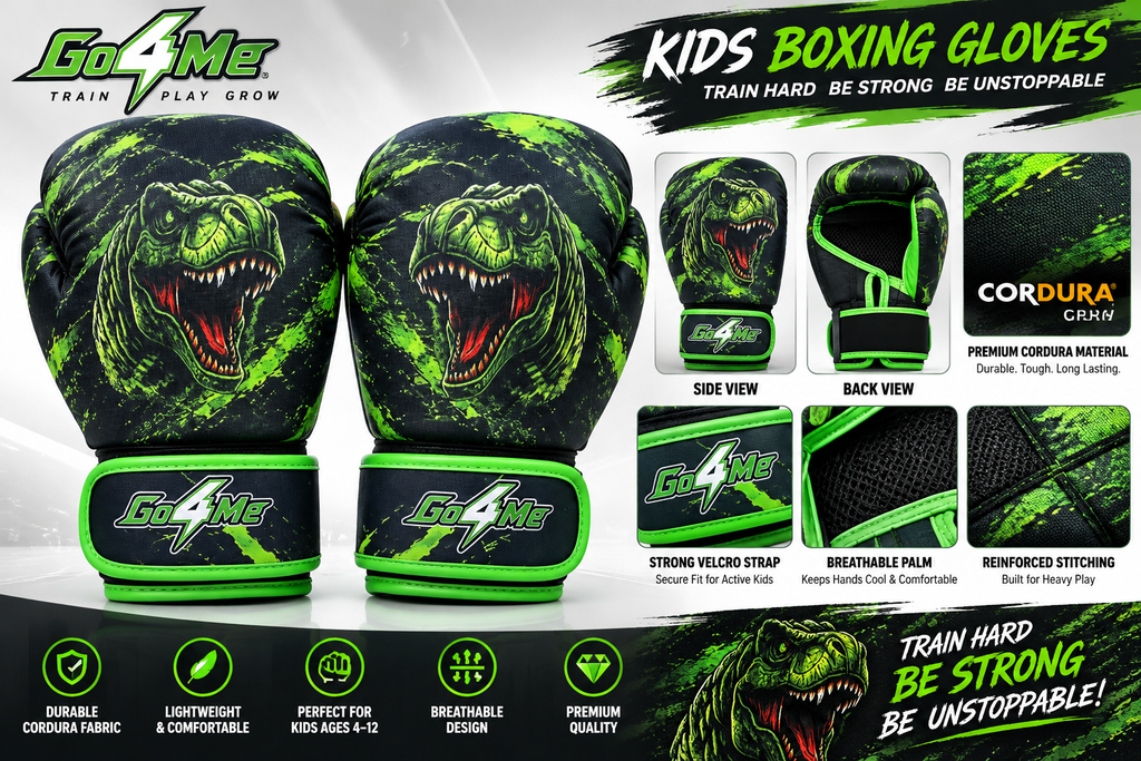 Go4Me - Kids Punching Bag Set of 4 - DINOSAUR ROAR