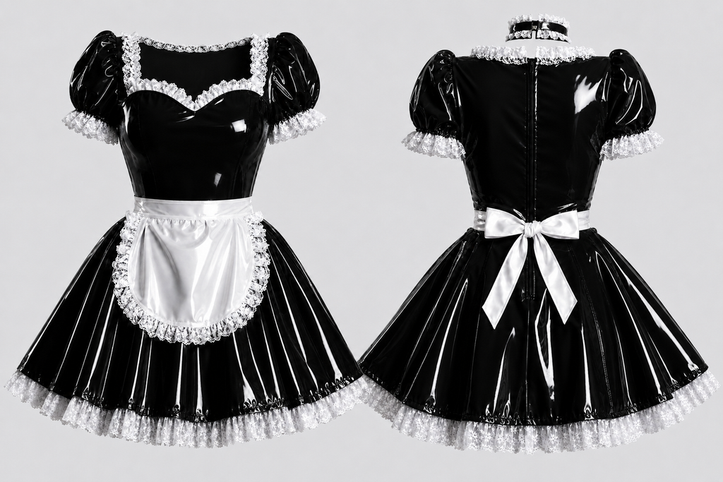 Glossy PVC Maid Dress – Customizable