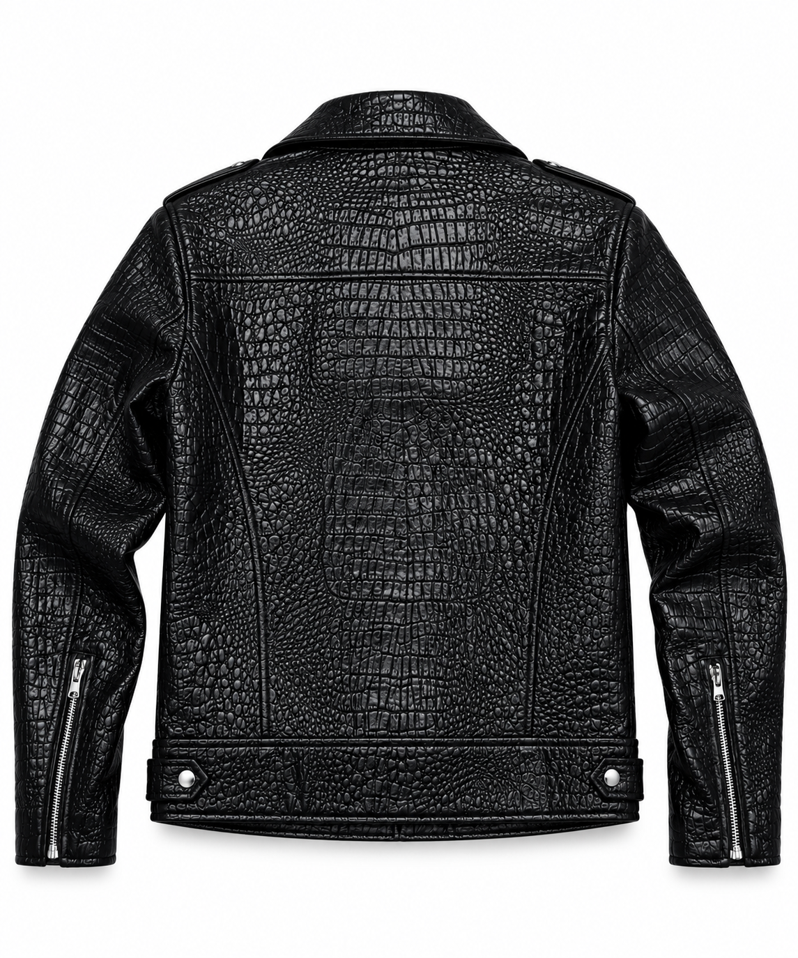 Mens Primium Leather Jacket Crocodile / Biker / Outerwear Jacket