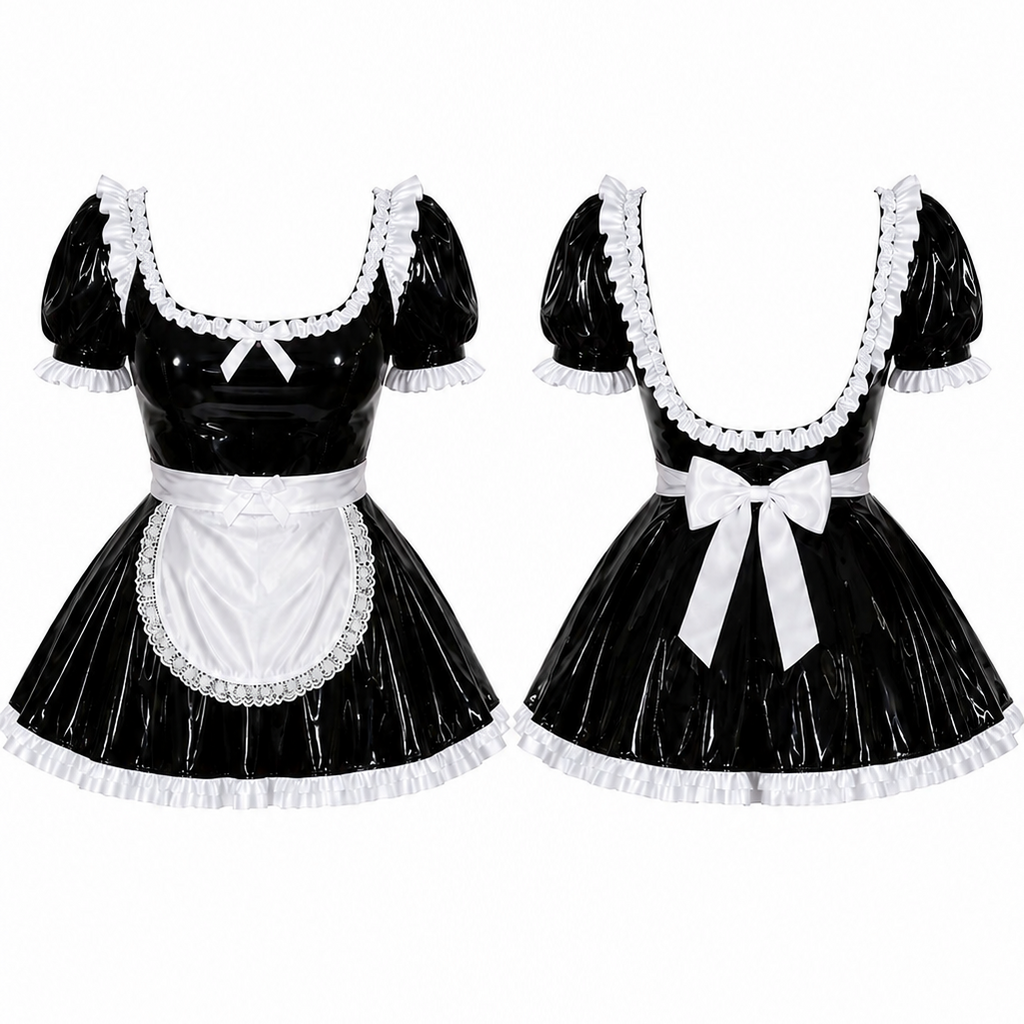 Glossy PVC Maid Dress – Customizable
