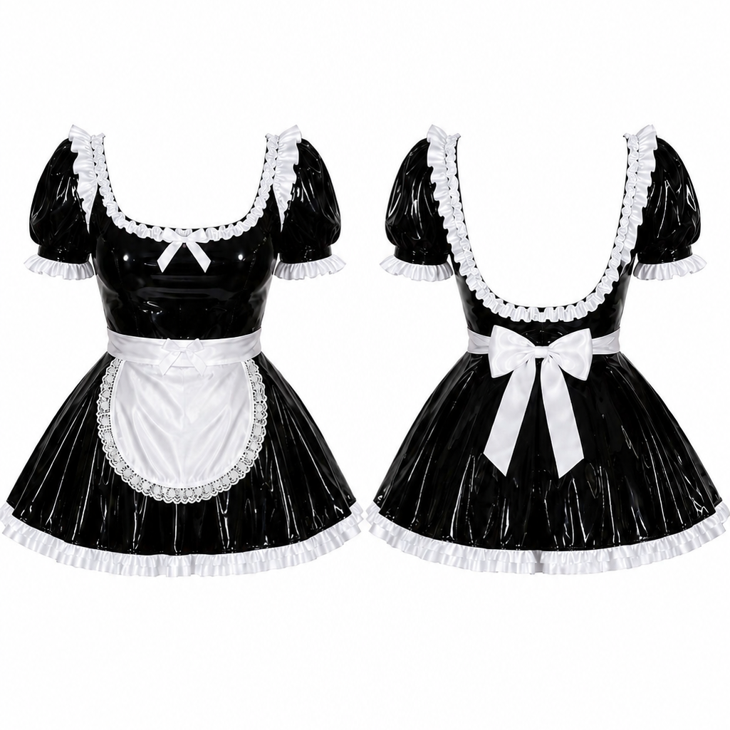 Glossy PVC Maid Dress – Customizable