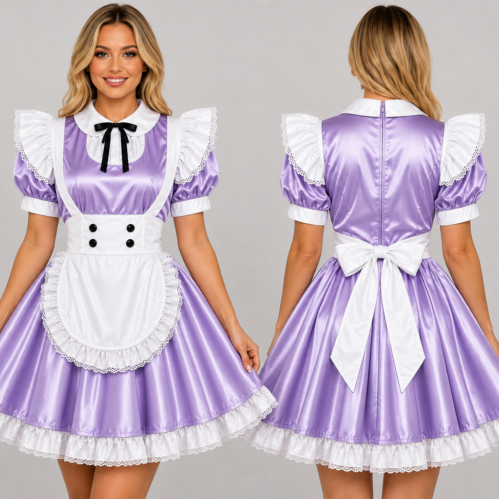 Satin - French Maid Outfit with Premium Quality
