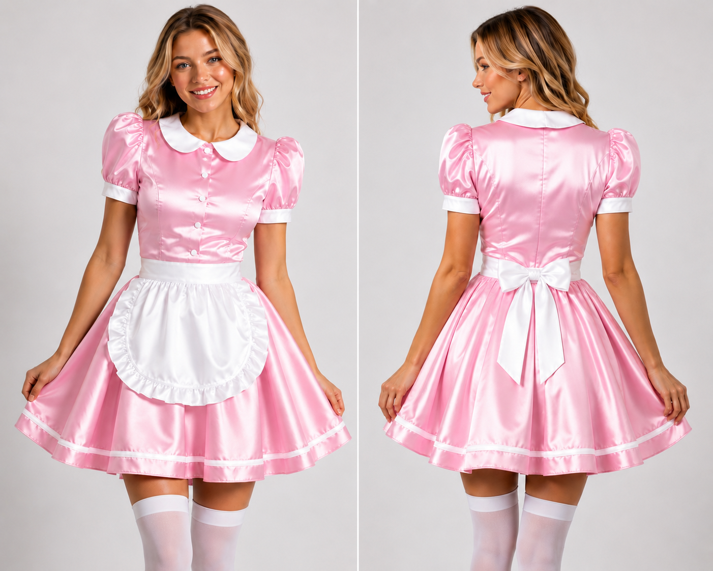 Satin - French Maid Outfit with Premium Quality