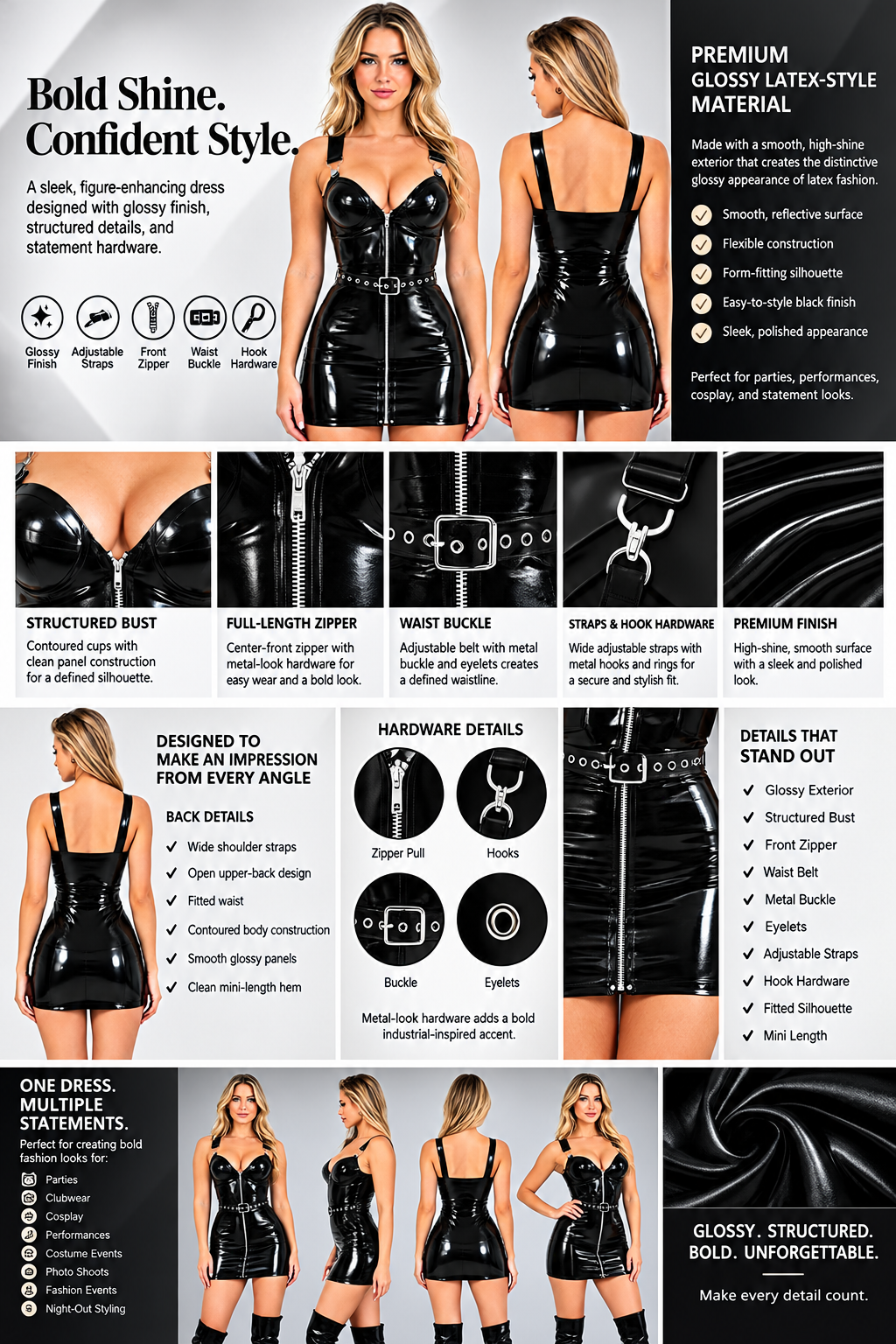 Latex DuskSet Dress