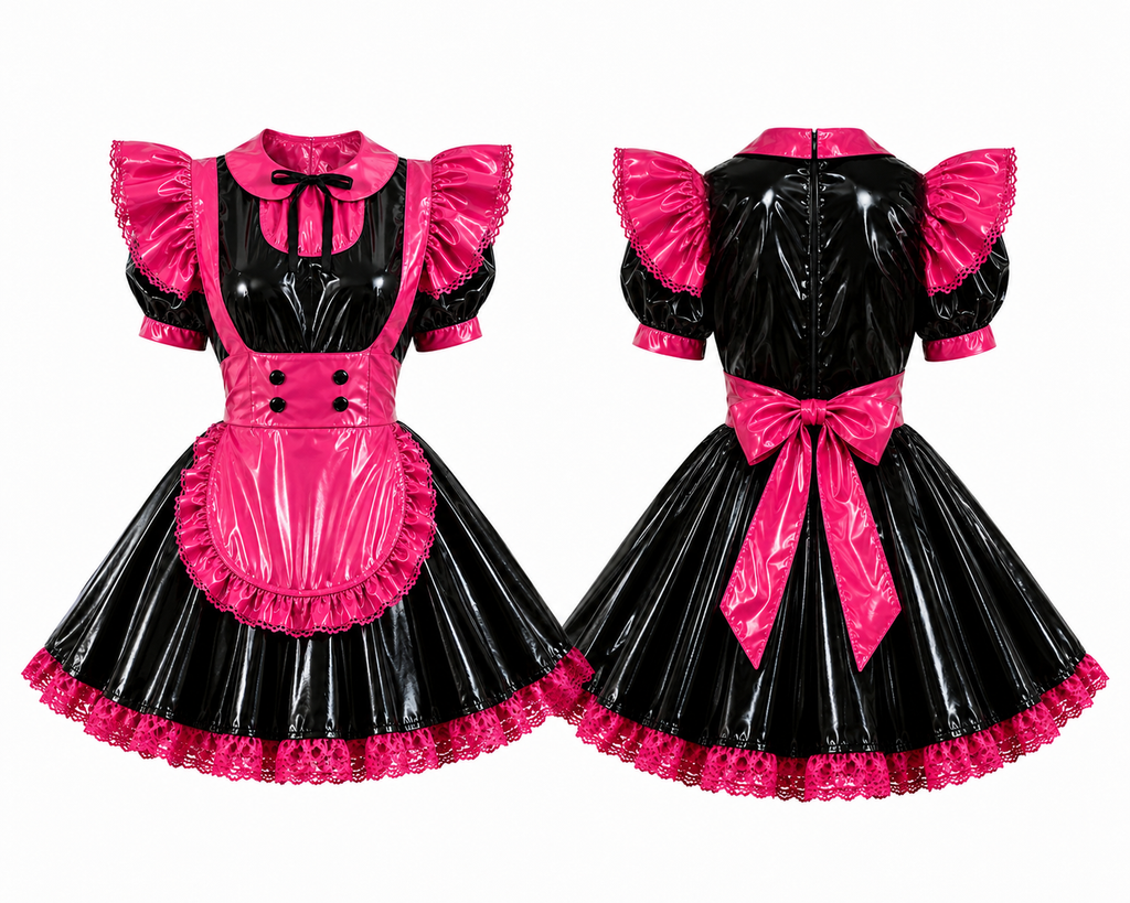 Glossy PVC Maid Dress – Customizable
