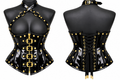 PVC Leather Corset – Front Zip UnderBust Waist Shaper