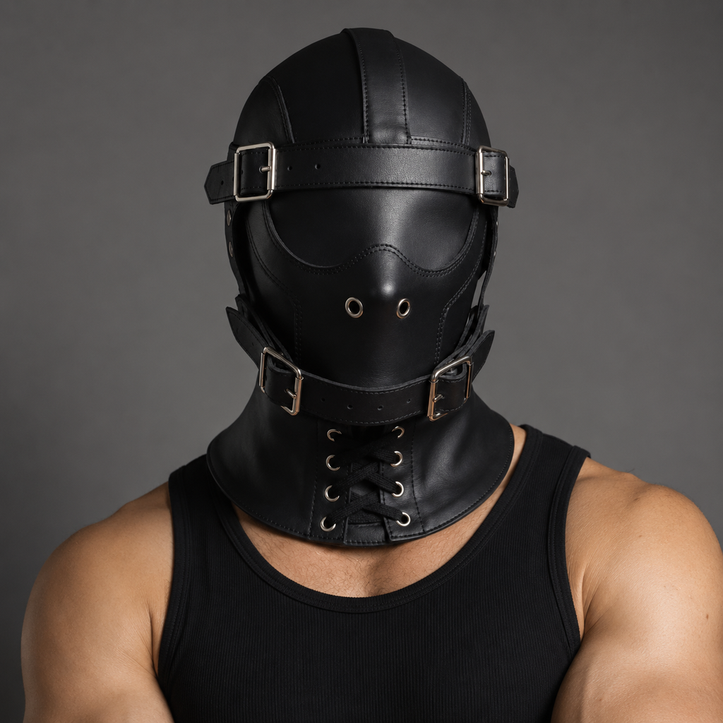 Handmade-Leather Face Mask with Premium Quality