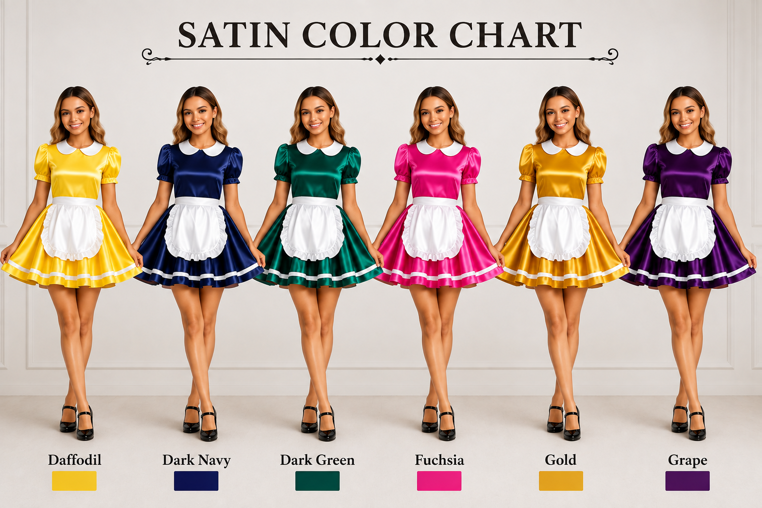 Satin - French Maid Outfit with Premium Quality