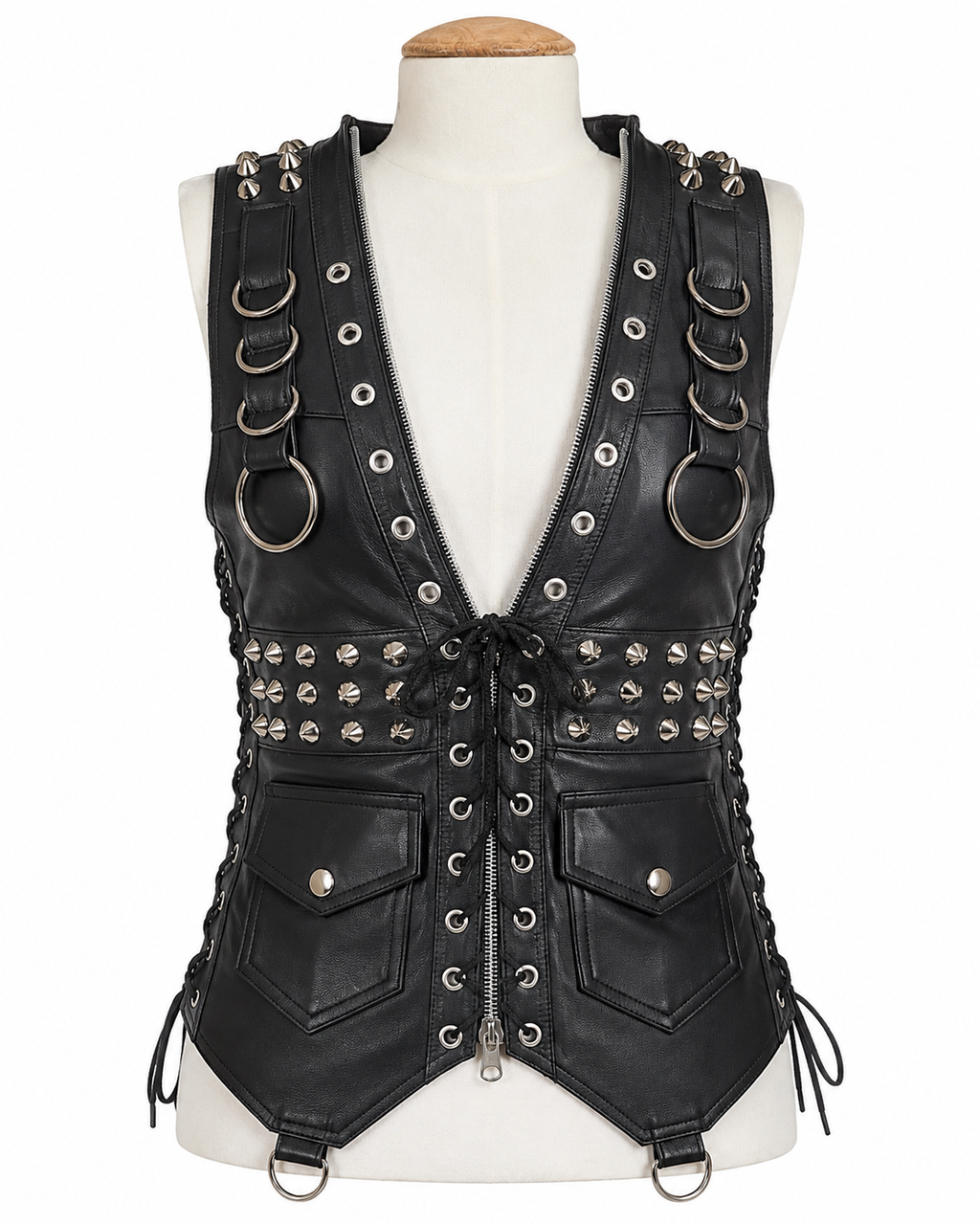 Handmade Women’s Studed Leather Vest