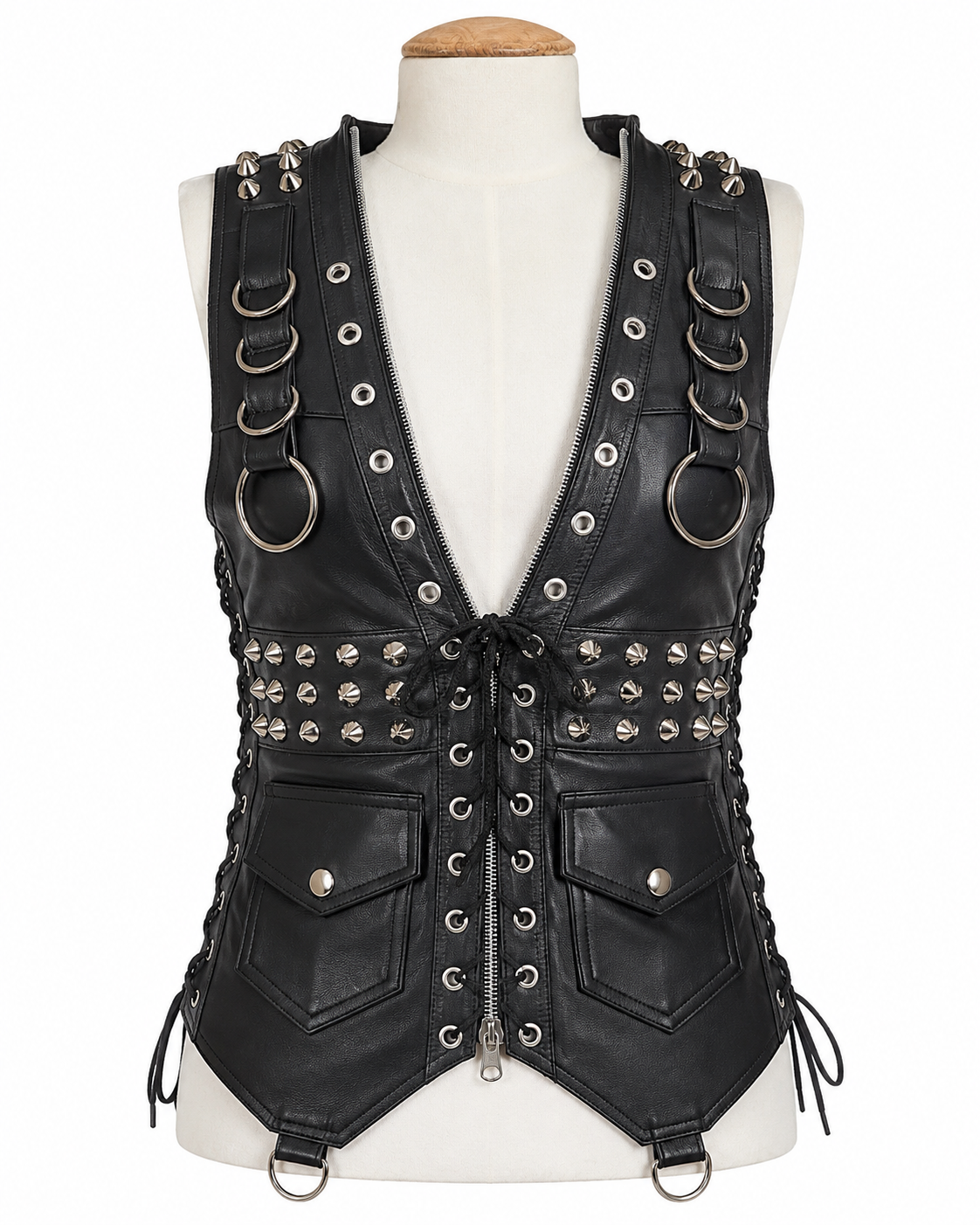 Handmade Women’s Studed Leather Vest