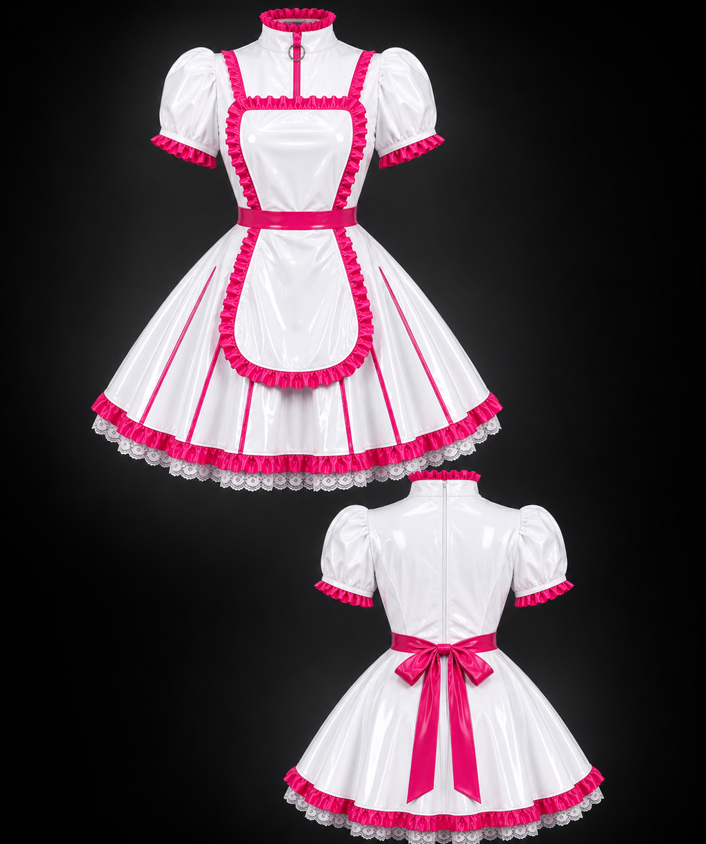 Glossy PVC Maid Dress – Customizable